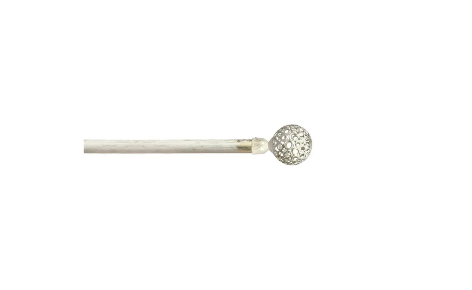 Kit bastone per tende ferro bocciolo fiore Ø20/17 cm 120-210 avorio oro