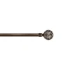 Kit bastone per tende ferro bocciolo fiore Ø20/17 cm 120-210 bronzo