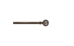 Kit bastone per tende ferro bocciolo fiore Ø20/17 cm 120-210 bronzo