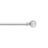 Kit bastone per tende ferro bocciolo fiore bianco Ø20/17 cm 120-210