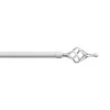 Kit bastone per tende ferro ciocirola bianco Ø20/17 cm 120-210