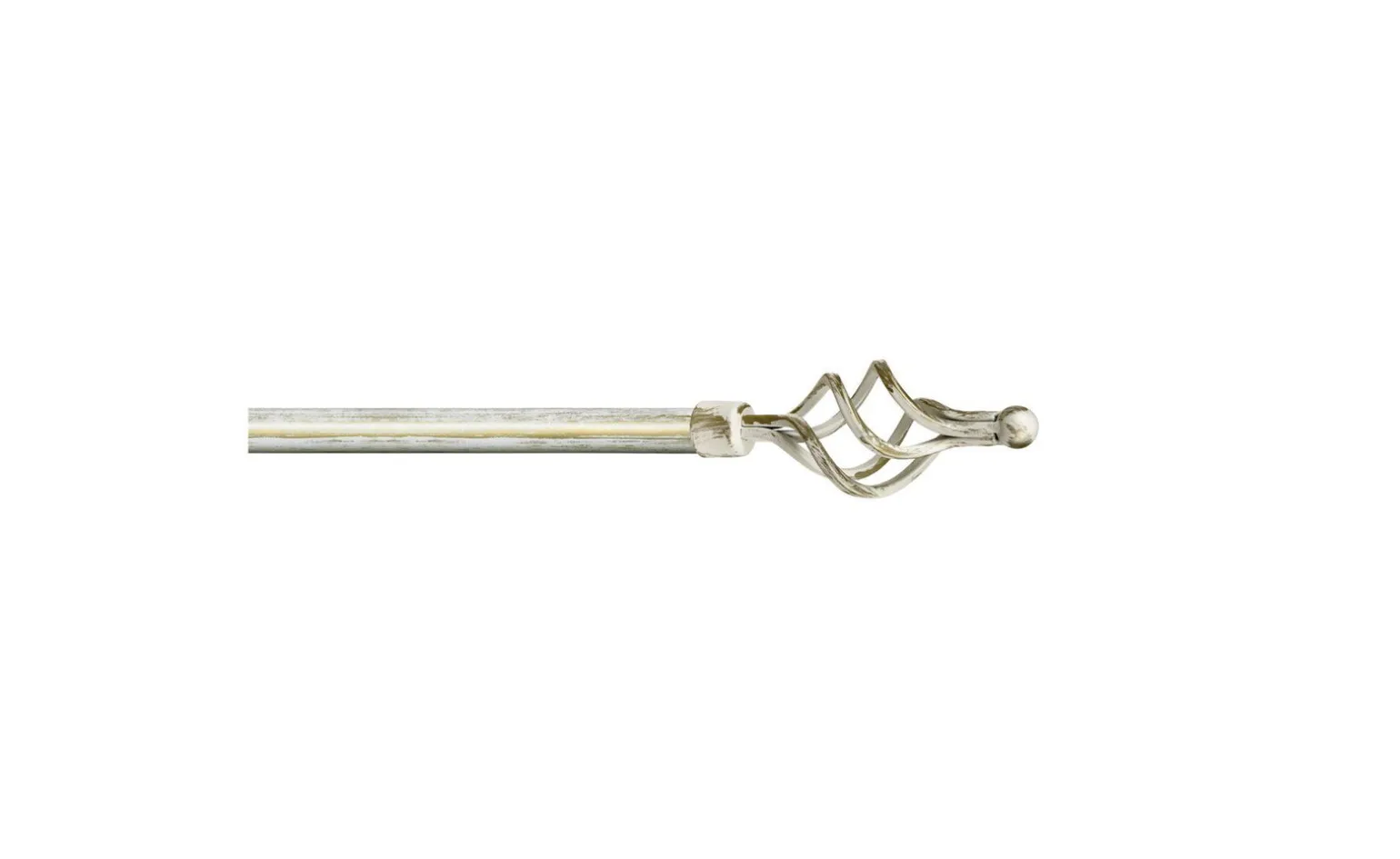Kit bastone per tende ferro ciocirola Ø20/17 cm 120-210 avorio oro