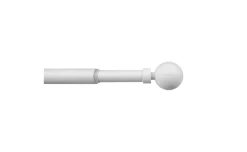 Kit bastone per tende ferro palla bianco Ø9-12 cm 70-120