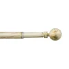 Kit bastone per tende ferro palla avorio Ø9-12 cm 70-120