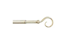 Kit bastone per tende ferro ricciolo avorio Ø9-12 cm 70-120
