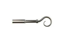 Kit bastone per tende ferro ricciolo nichel Ø9-12 cm 70-120