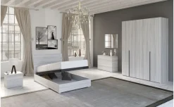 Kit rete con contenitore e fondi per letto piazza 1/2