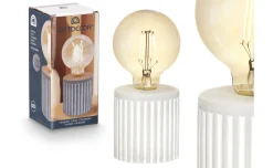 Lampada da tavolo con lampadina a righe h19 cm