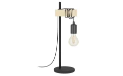 Lampada tavolo townshend 1 luce portalampada E27 legno robusta e elegante