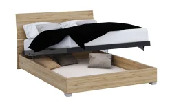 Laura letto matrimoniale contenitore rovere cadiz