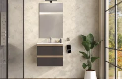 Laura mobile bagno L60 cm componibile con lavabo integrato