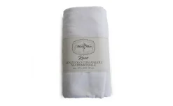 Lenzuolo con angoli in raso matrimoniale bianco
