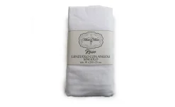 Lenzuolo con angoli in raso singolo bianco