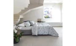Les Uniques Copripiumino matrimoniale a fiori colore Pavone, 100% cotone