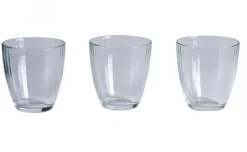 Linea set 3 bicchieri acqua in vetro trasparente