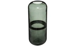 Line vaso in vetro nero h25 cm