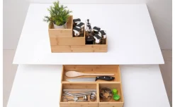 Liv organizer 3 scomparti scorrevoli in bamboo