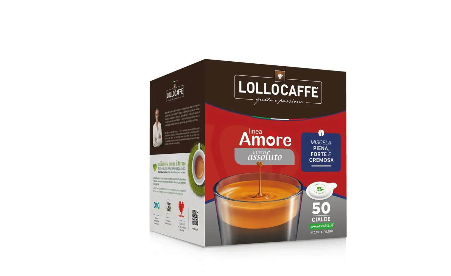 Lollo Caffè linea Amore assoluto 50 Cialde compostabili 50 x 7,5 g