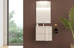Lorena mobile bagno 60 cm con lavabo e specchiera LED