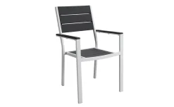 Luis sedia in acciaio antracite