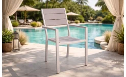 Luis sedia in acciaio color cappuccino