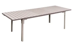 Luis tavolo allungabile struttura acciaio color cappuccino L180/240 cm