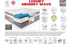 Luxury Memory Wave materasso una piazza e mezza 90x200cm