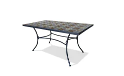 Maestrale tavolo in metallo nero 160x90 cm