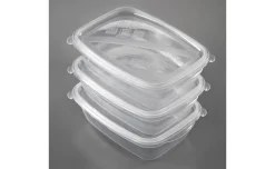 Mc Fresh Set 3 Contenitori Alimentari 0,9 Litri 19,8 x 14,2 x 5,7 cm