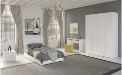 Mia cameretta bianco frassino, letto una piazza e mezza senza contenitore