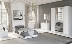 Mia cameretta bianco frassino, letto piazza e mezza senza contenitore