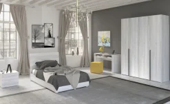 Mia cameretta frassino ghiaccio, letto una piazza e mezza senza contenitore