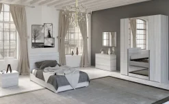 Mia cameretta frassino ghiaccio, letto piazza e mezza senza contenitore