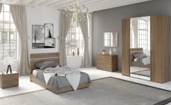 Mia cameretta noce biondo, letto piazza e mezza senza contenitore