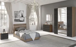 Mia cameretta noce biondo/ ossido, letto piazza e mezza senza contenitore