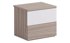 Mia comodino 2 cassetti olmo delicato/bianco