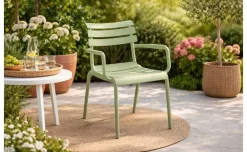 Miami sedia con braccioli verde