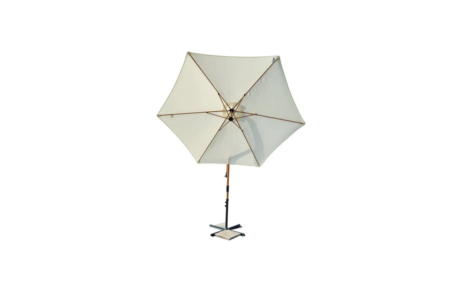 Milos ombrellone tondo a braccio beige