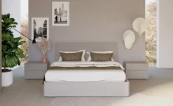 Monica letto matrimoniale con contenitore cenere wood