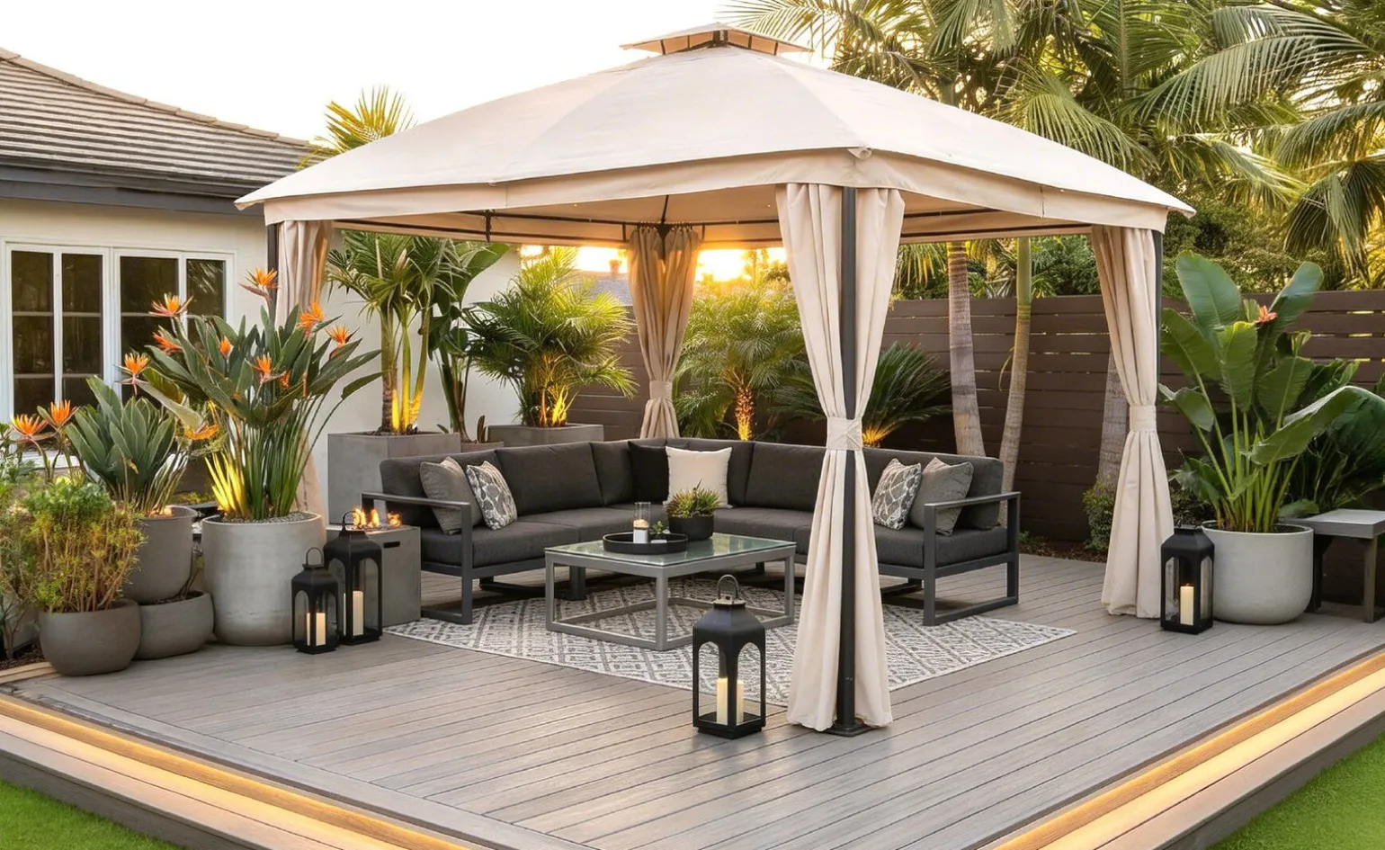 Muffin gazebo beige 300x360x270 cm