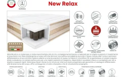 New relax materasso piazza e mezza 120x200 cm