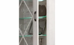 Nizza vetrina in laminato bianco 1 anta 2 cassetti