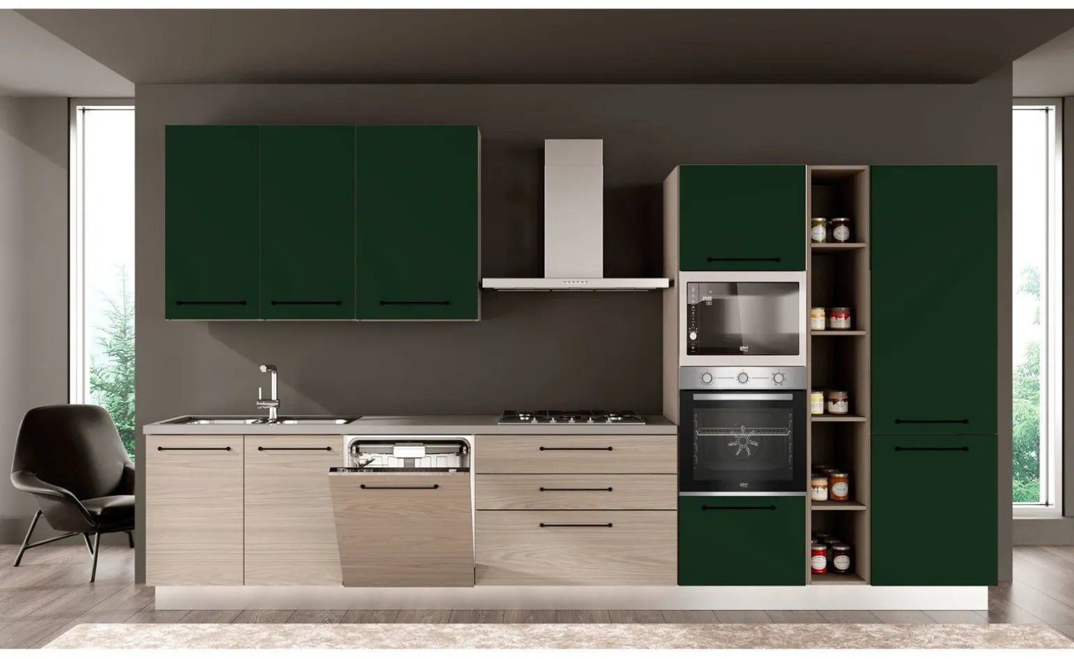 Noa cucina 390 cm colori a scelta