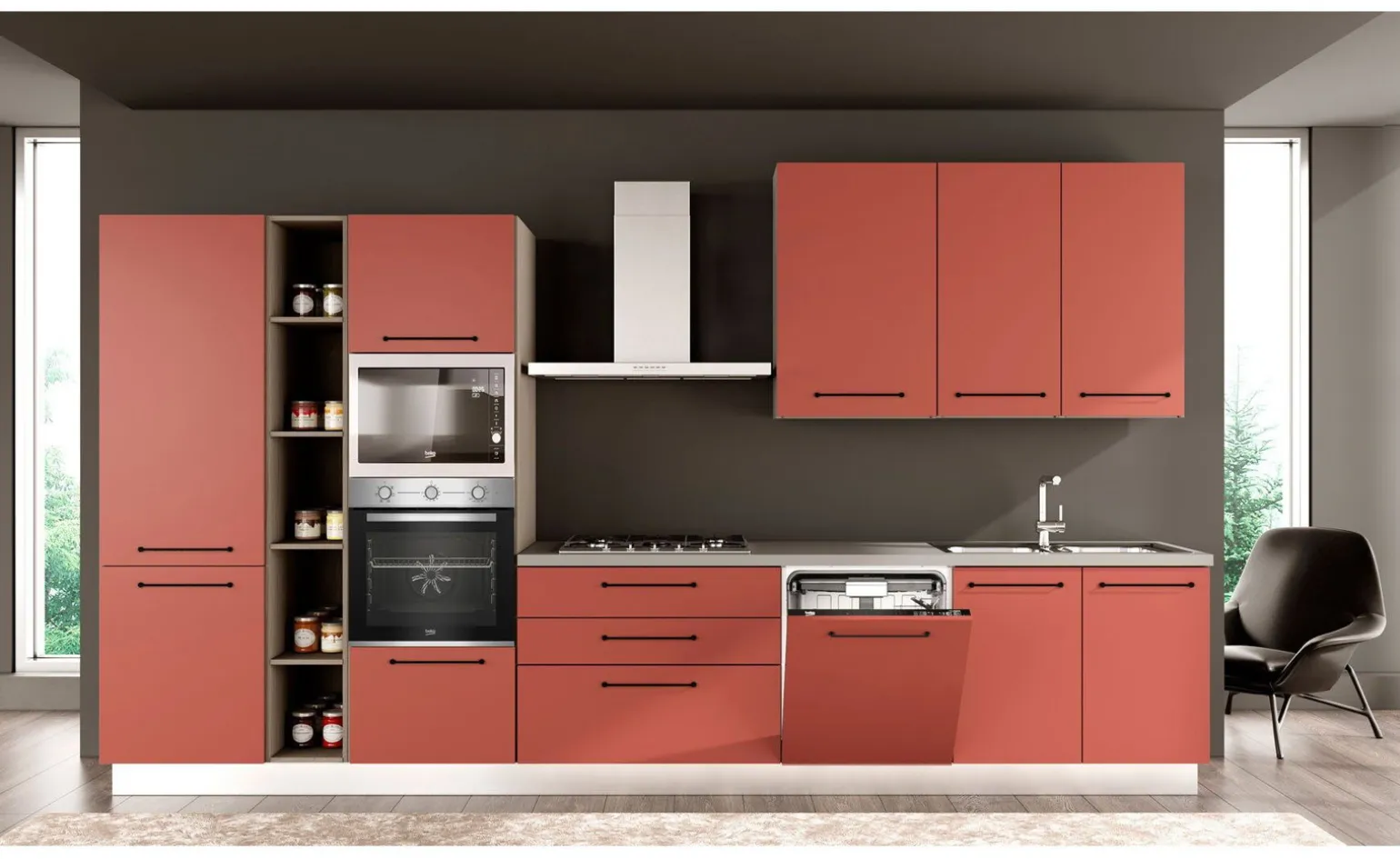 Noa cucina 390 cm colori a scelta