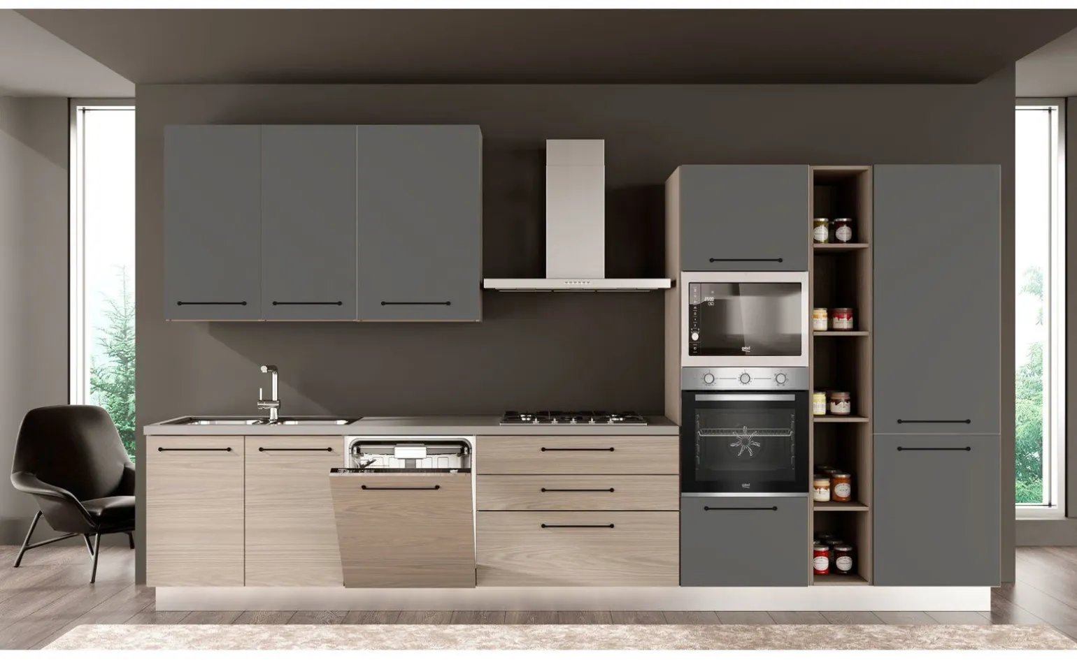 Noa cucina 390 cm colori a scelta