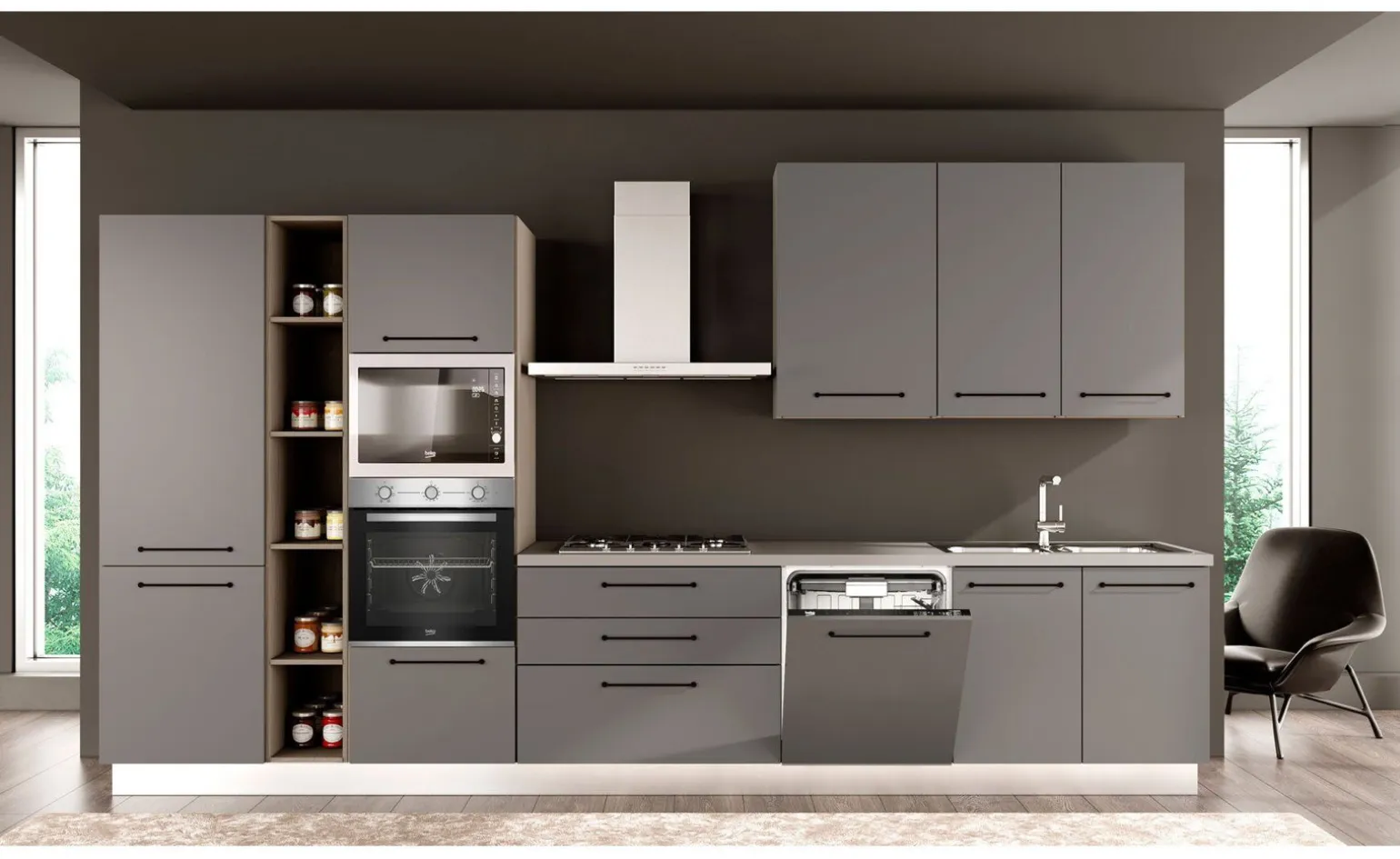 Noa cucina 390 cm colori a scelta