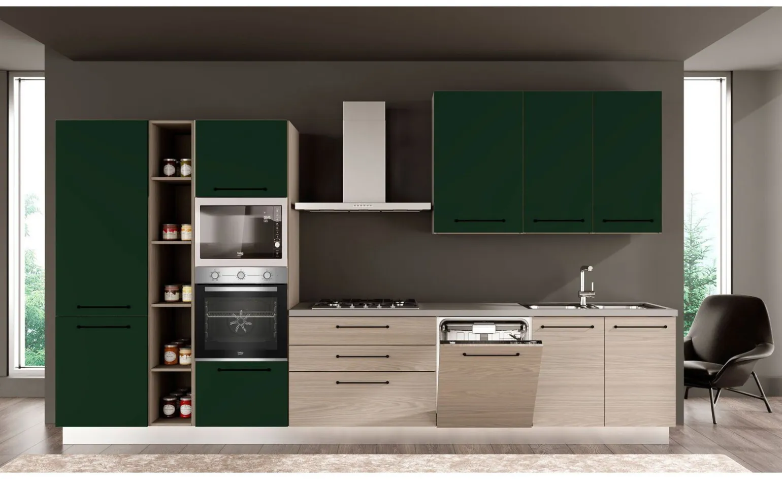 Noa cucina 390 cm colori a scelta