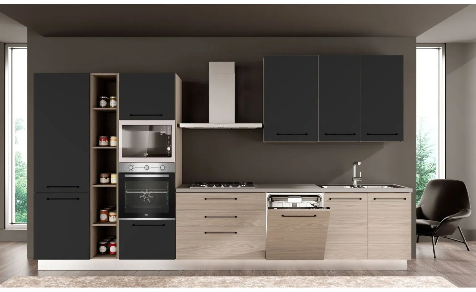 Noa cucina 390 cm colori a scelta