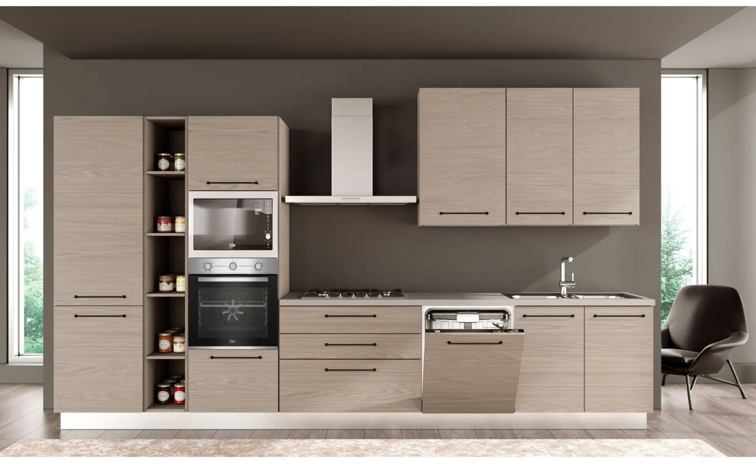 Noa cucina 390 cm colori a scelta