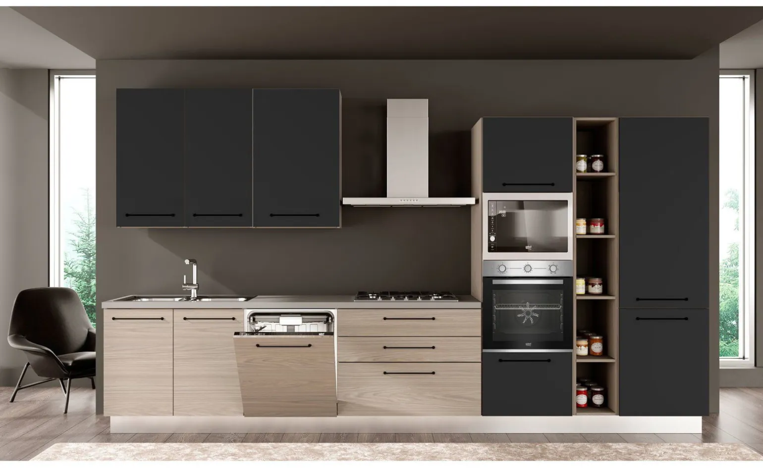 Noa cucina 390 cm colori a scelta